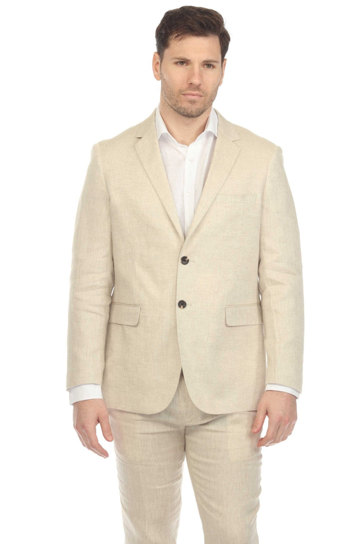 Mojito Reserve Men's Textured Linen Cotton Blend Suit - Especially Yours