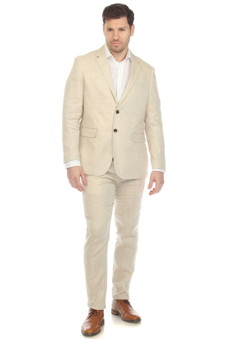 Mojito Reserve Men's Textured Linen Cotton Blend Suit - Especially Yours