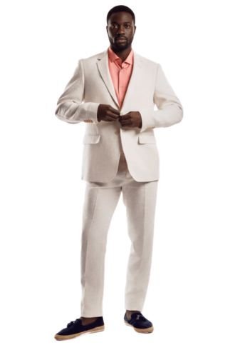 Men's Textured Linen Slub Weave Suit - Especially Yours