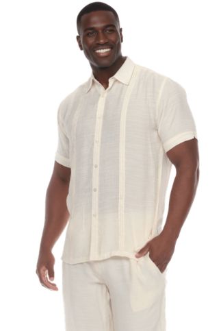 Men's Beachwear Henley Lace Up Shirt Short Sleeve - Especially Yours