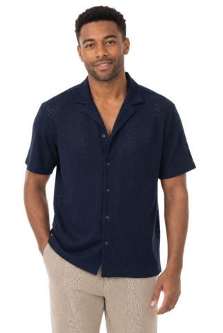 Men's Textured Button Down Knit Shirt - Especially Yours