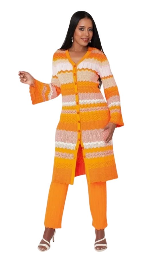 Chevron Knit Dress & Pant Set - 51013 - Especially Yours
