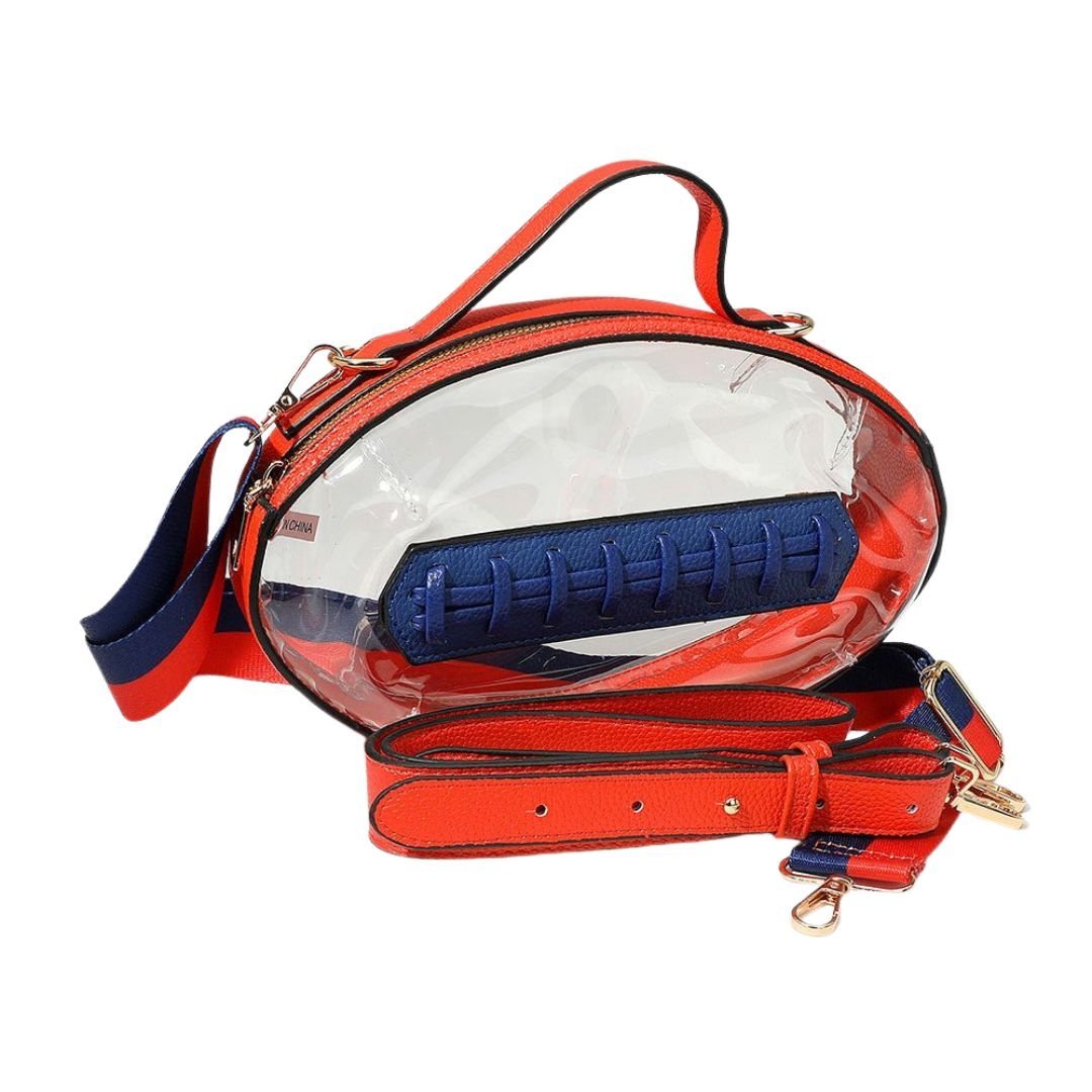 Football Shaped Transparent Crossbody Bag - Especially Yours
