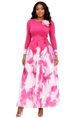 Elegant Floral Pleated Skirt Set - 83013 - Especially Yours