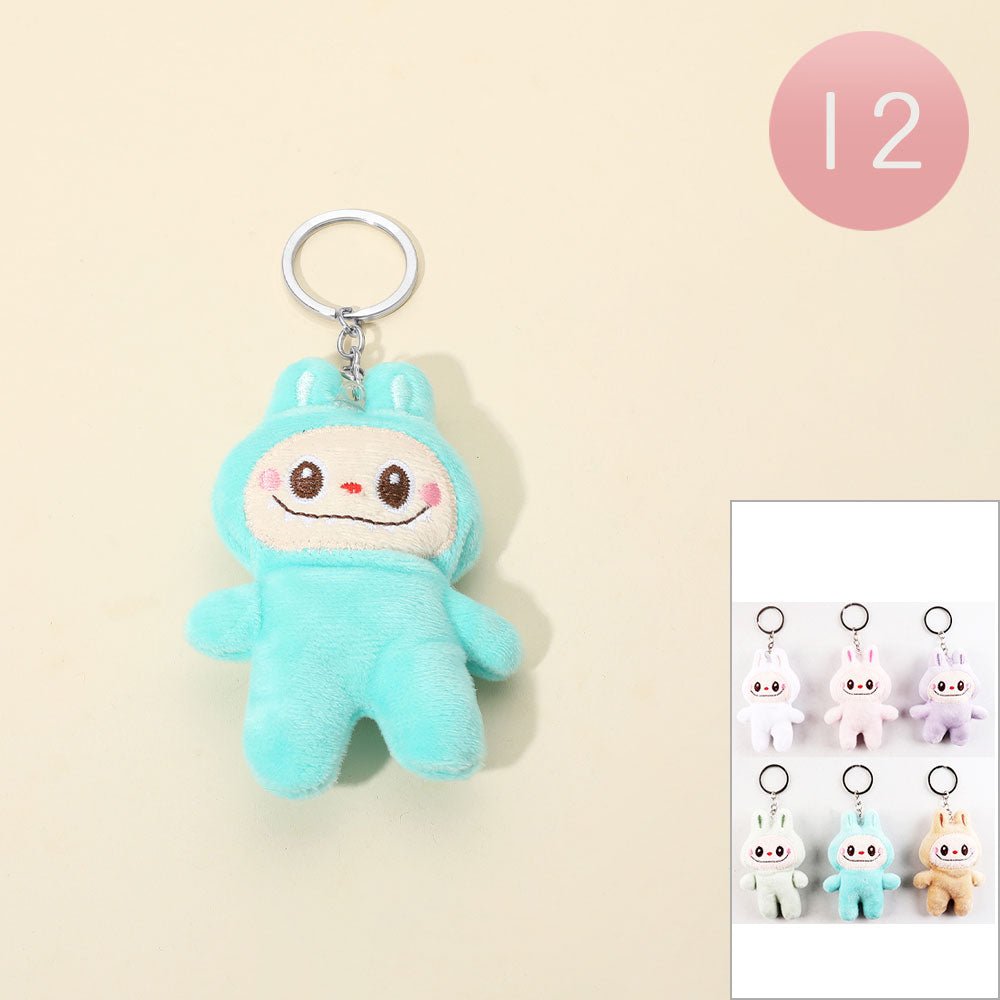 12PCS - Plush Bunny Monster Doll Keychains / Bag Charms - Especially Yours