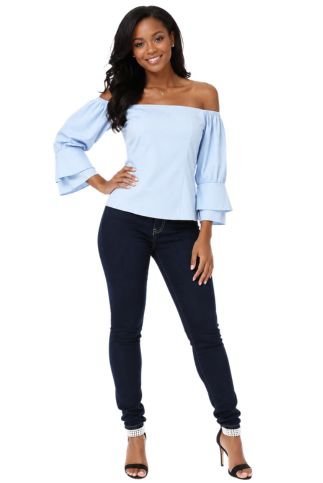 Ruffled Off the Shoulder Blouse -81539 - Especially Yours