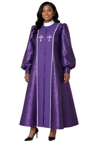 Plus size Two - Piece Brocade Clergy Robe – 41071W - Especially Yours