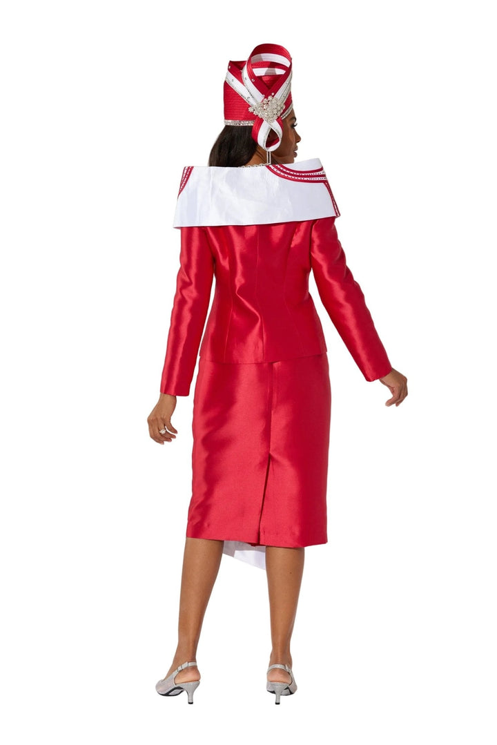 High-quality women's church suits with a sophisticated 33-inch length skirt.