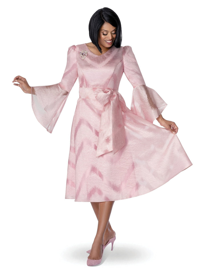 Jacquard Bell Sleeve Midi Dress by EY Boutique - Especially Yours