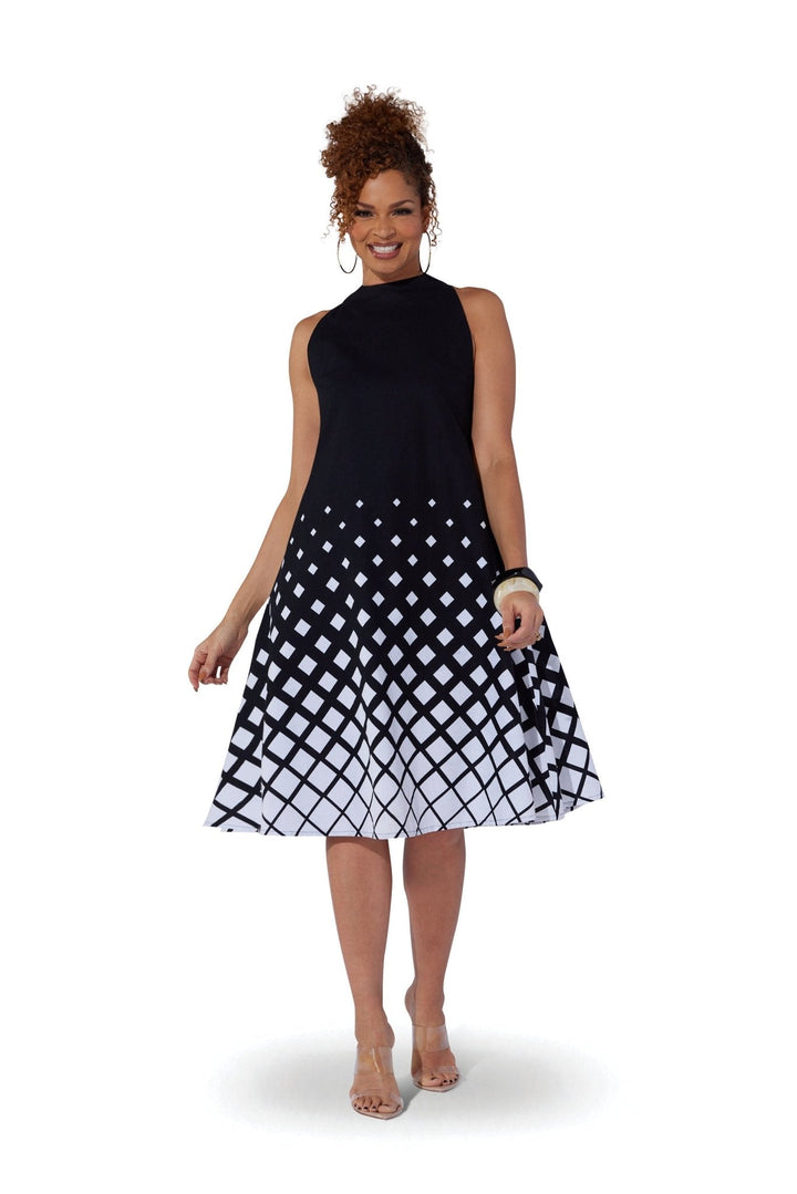 Lattice Print Swing Midi Dress by Studio EY - Especially Yours