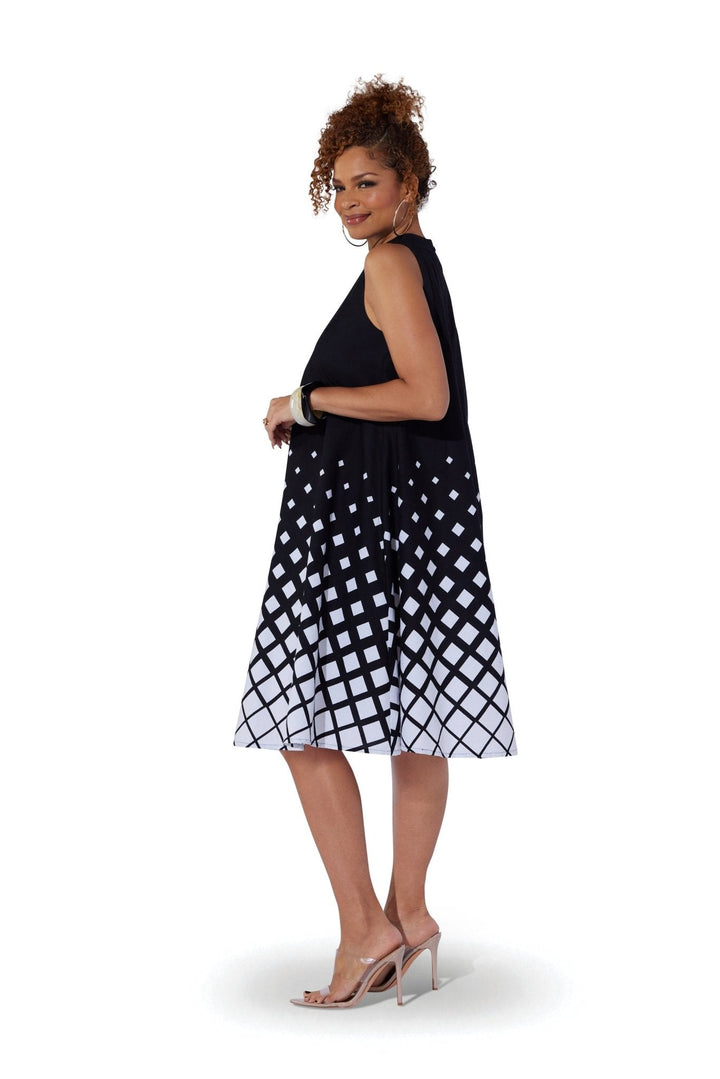 Lattice Print Swing Midi Dress by Studio EY - Especially Yours