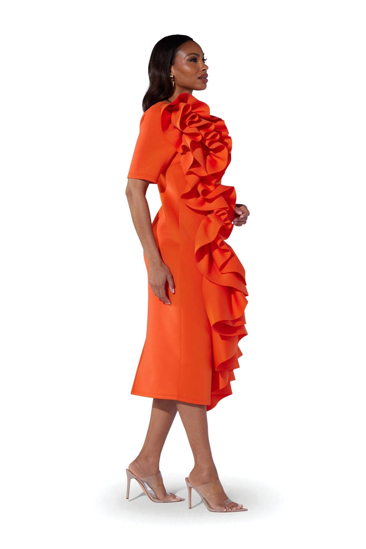 Cascading Ruffles Midi Dress by EY Boutique - Especially Yours
