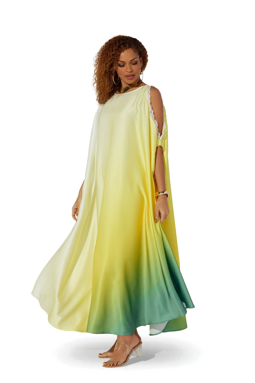 Ombre Cold - Shoulder Maxi Dress by Studio EY - Especially Yours