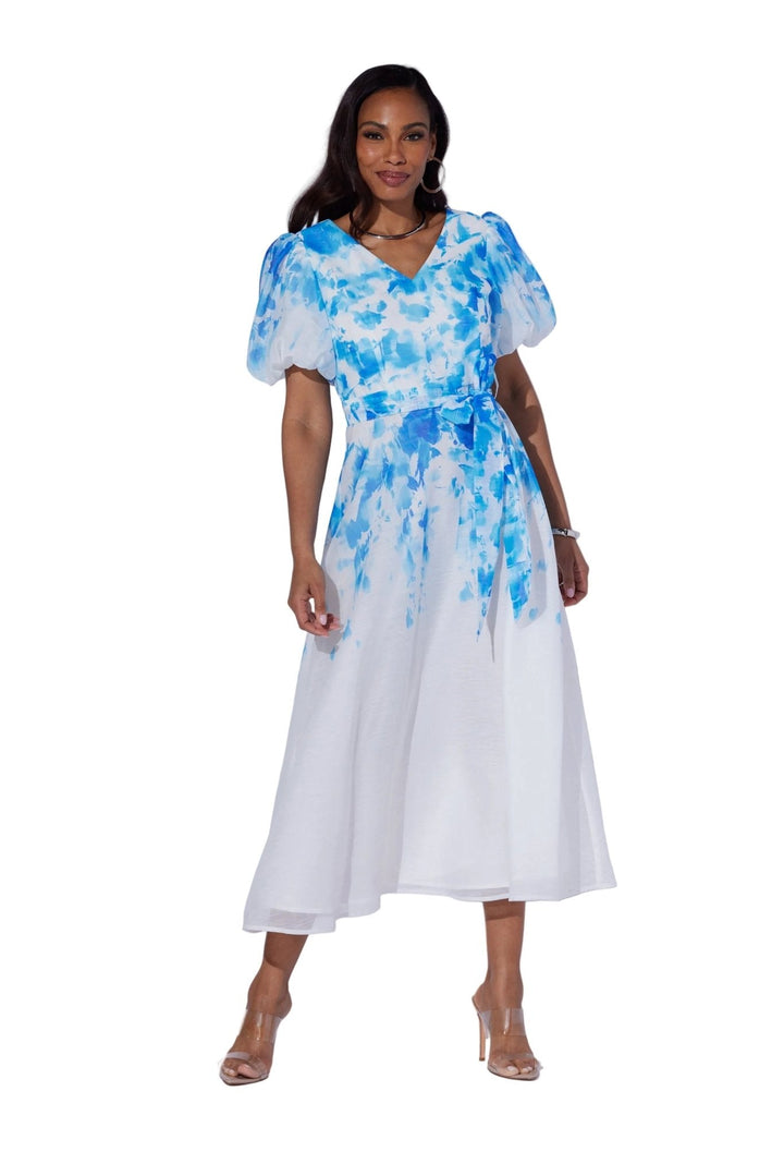 Watercolor Puff Sleeve Midi Dress by Studio EY - Especially Yours