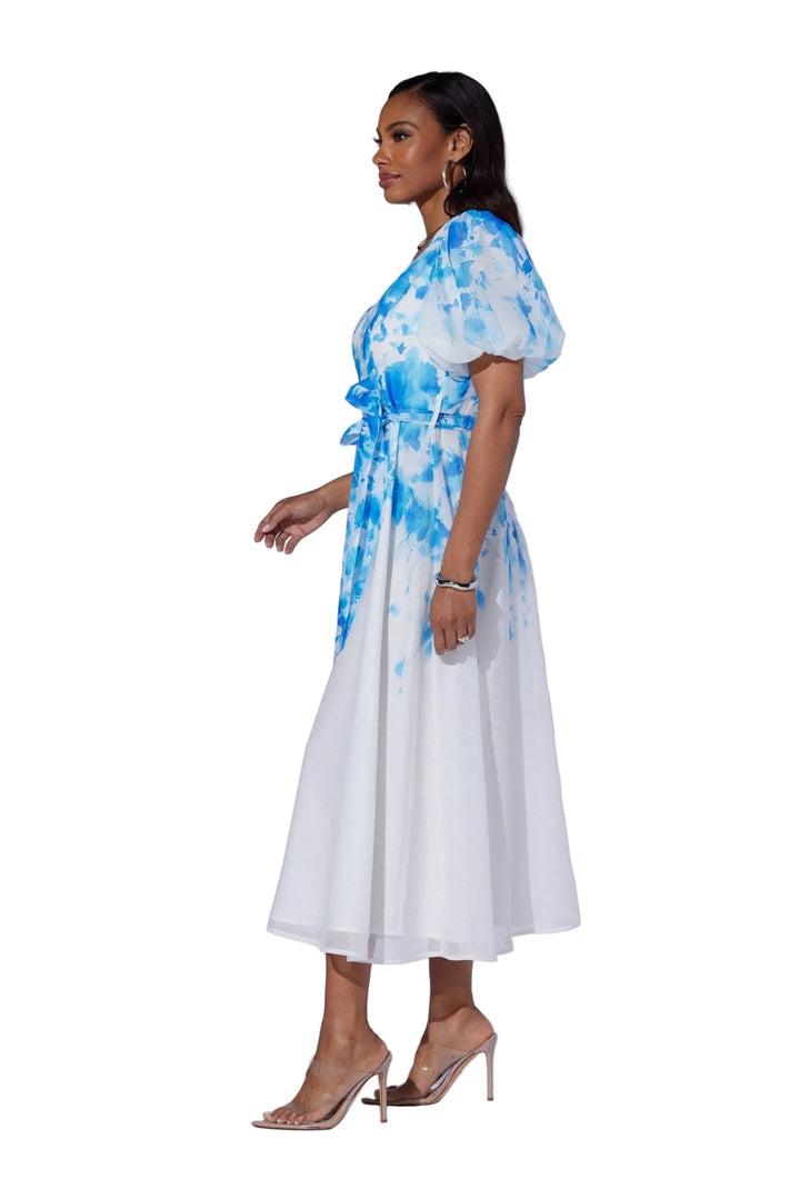 Watercolor Puff Sleeve Midi Dress by Studio EY - Especially Yours