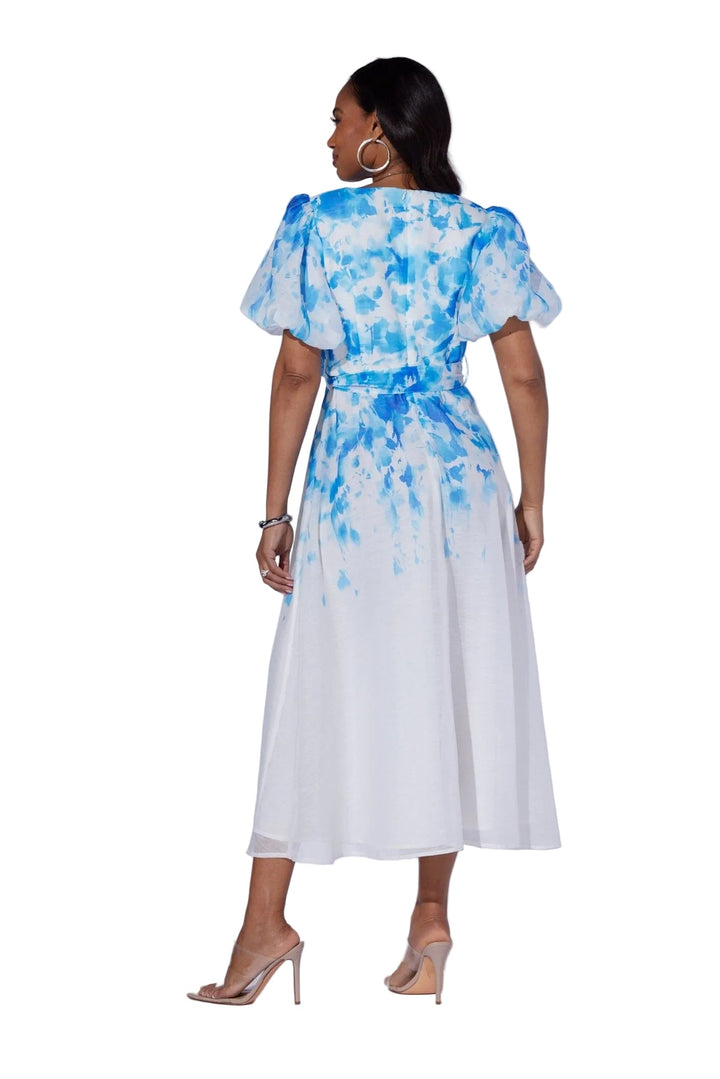 Watercolor Puff Sleeve Midi Dress by Studio EY - Especially Yours