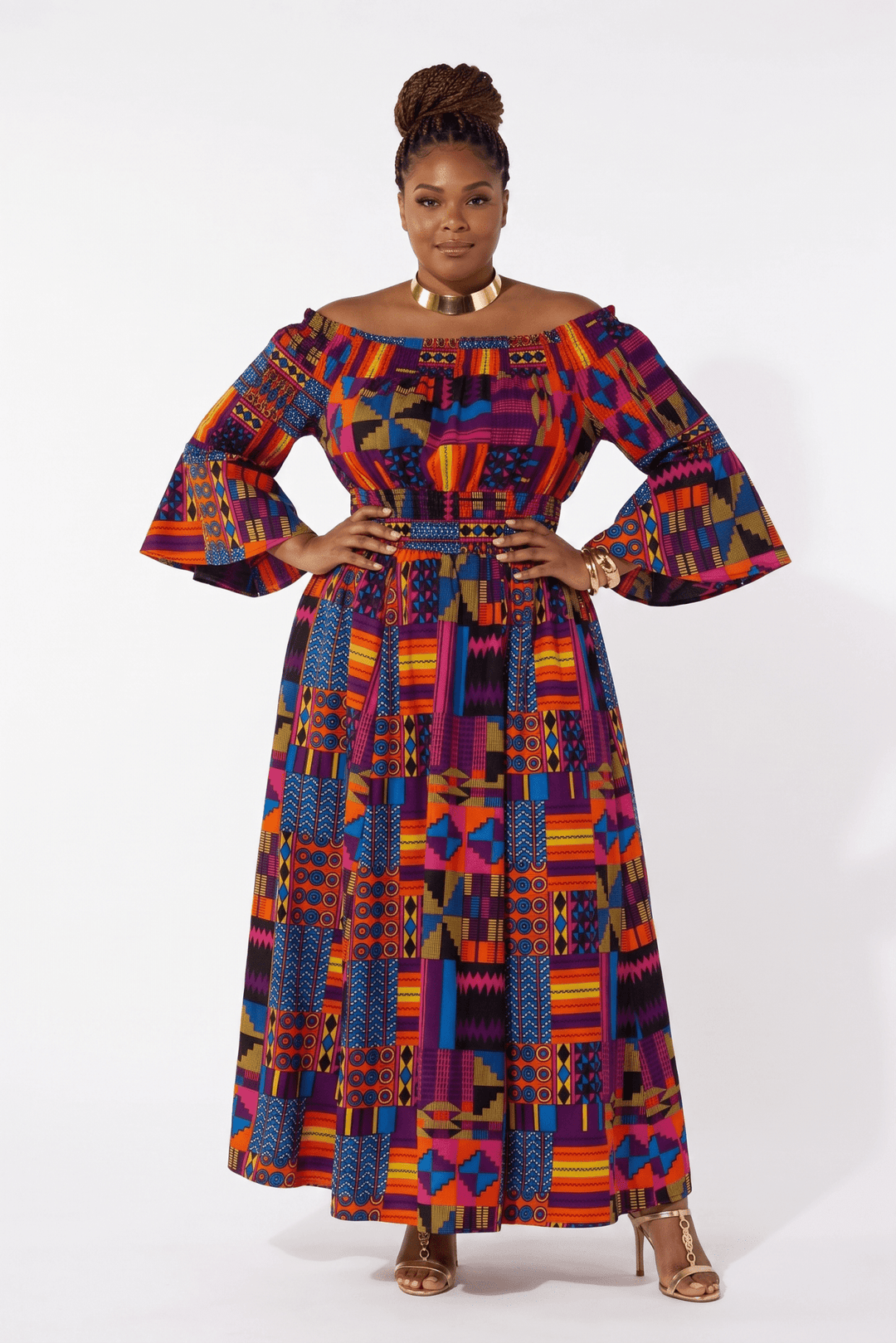 Ankara Smocked Maxi Dress by Studio EY - Especially Yours