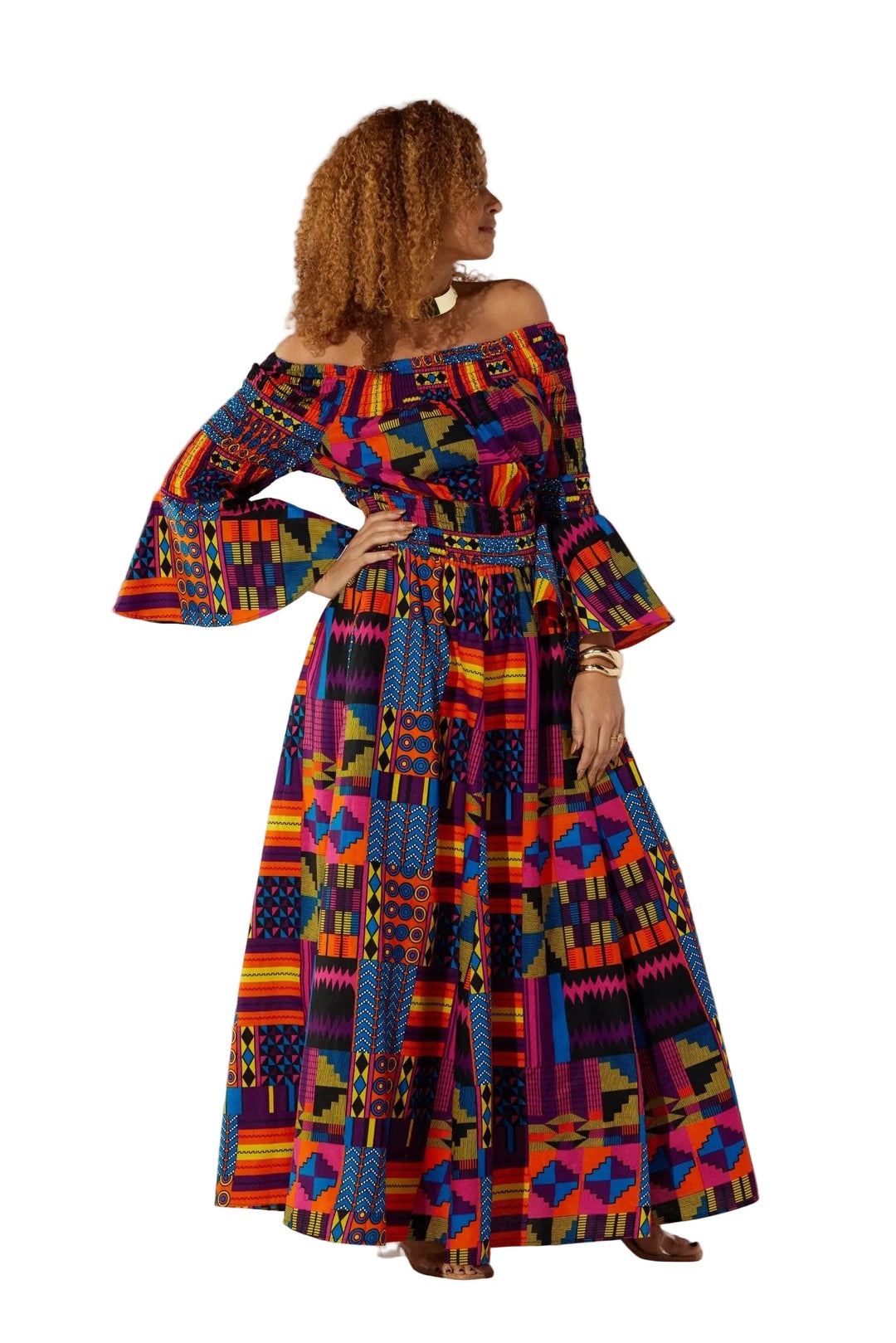 Ankara Smocked Maxi Dress by Studio EY - Especially Yours