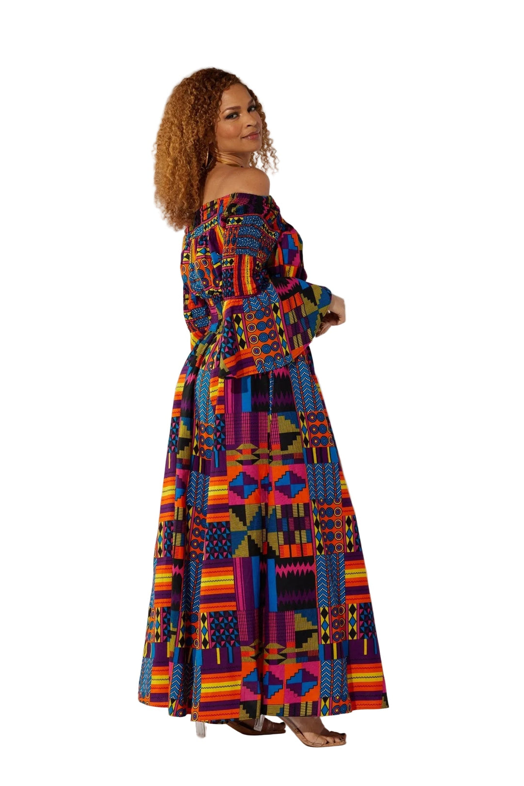 Ankara Smocked Maxi Dress by Studio EY - Especially Yours
