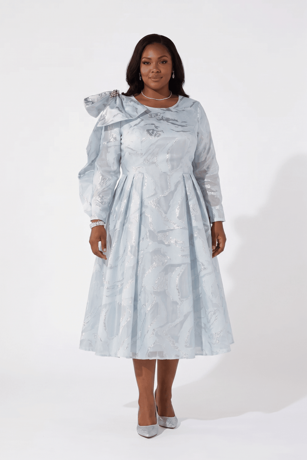Metallic Brocade Midi Dress by EY Boutique - Especially Yours