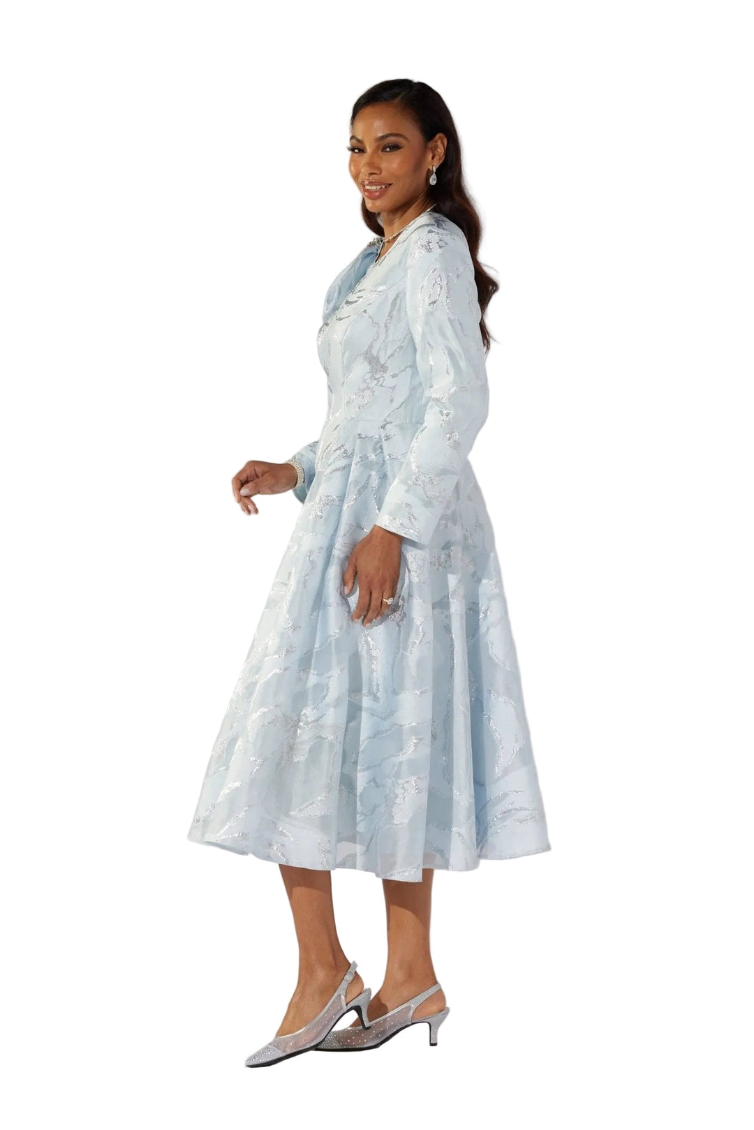 Metallic Brocade Midi Dress by EY Boutique - Especially Yours