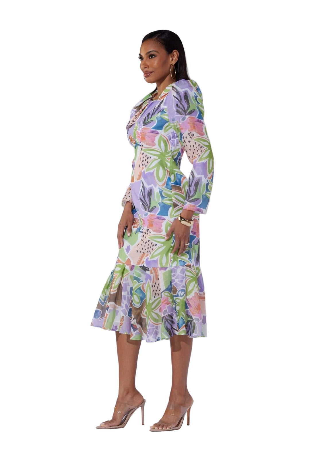 Tropical Flounce Midi Dress by EY Boutique - Especially Yours