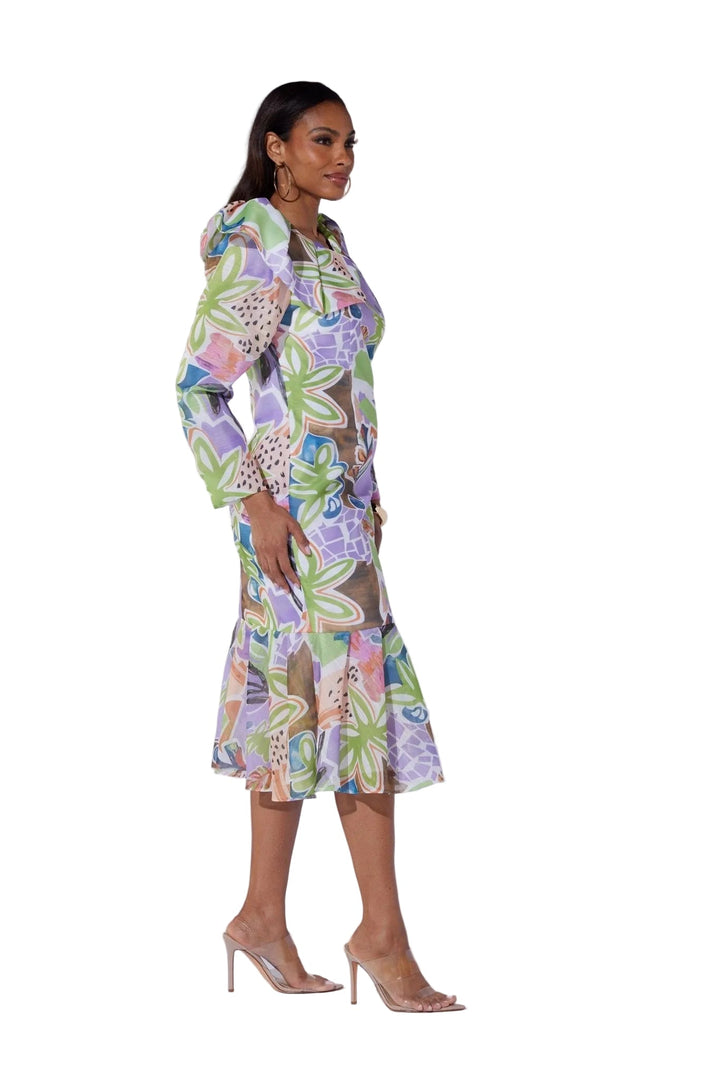 Tropical Flounce Midi Dress by EY Boutique - Especially Yours