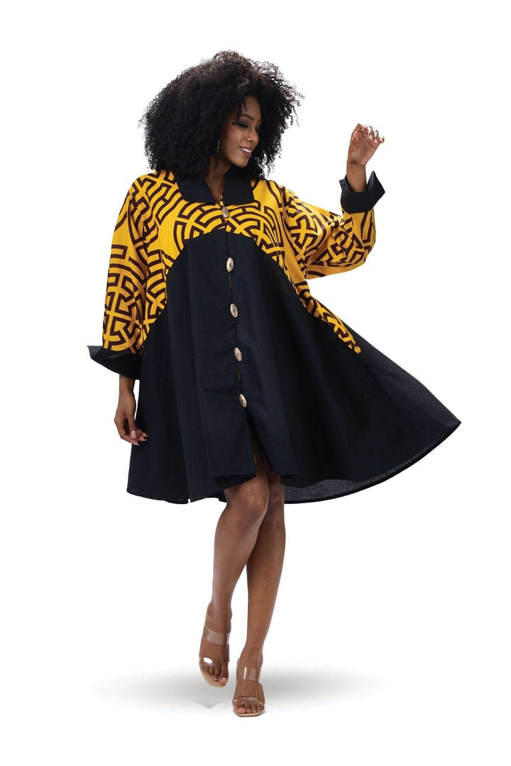 Labrynth Button-Front Midi Dress by Studio EY - Especially Yours