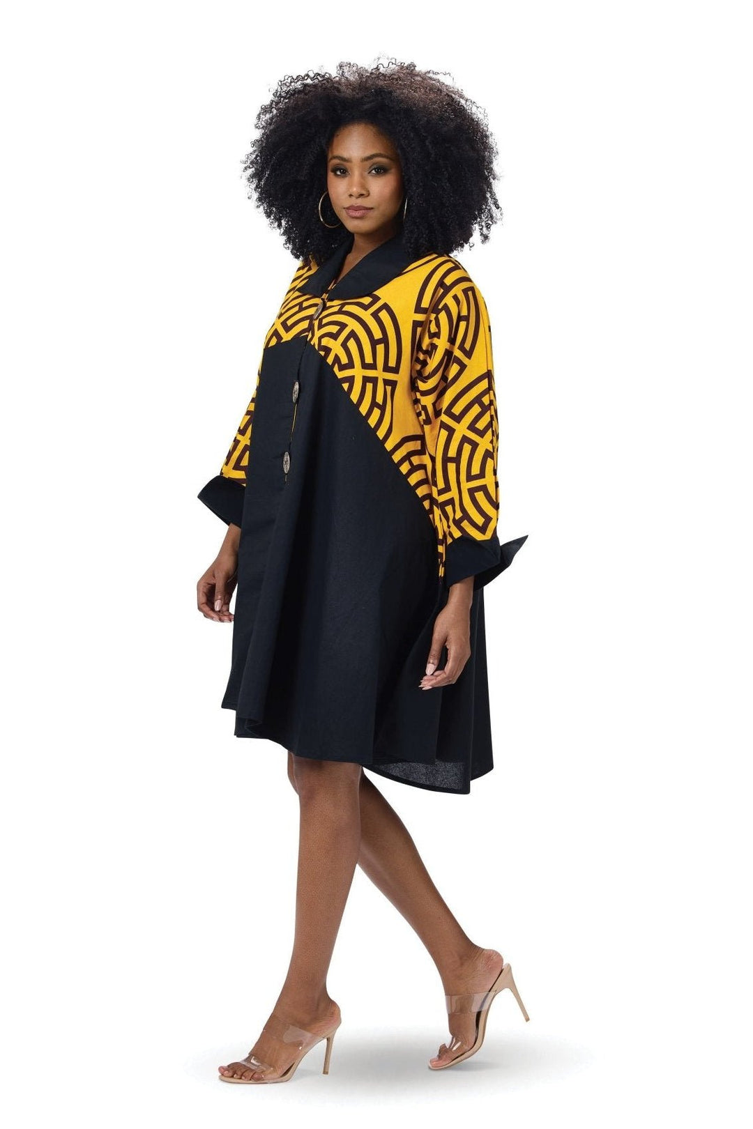 Labrynth Button-Front Midi Dress by Studio EY - Especially Yours
