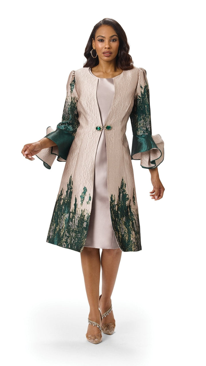Border Print Brocade Jacket Dress by EY Boutique - Especially Yours