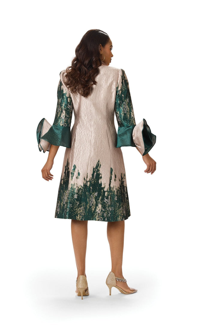 Border Print Brocade Jacket Dress by EY Boutique - Especially Yours