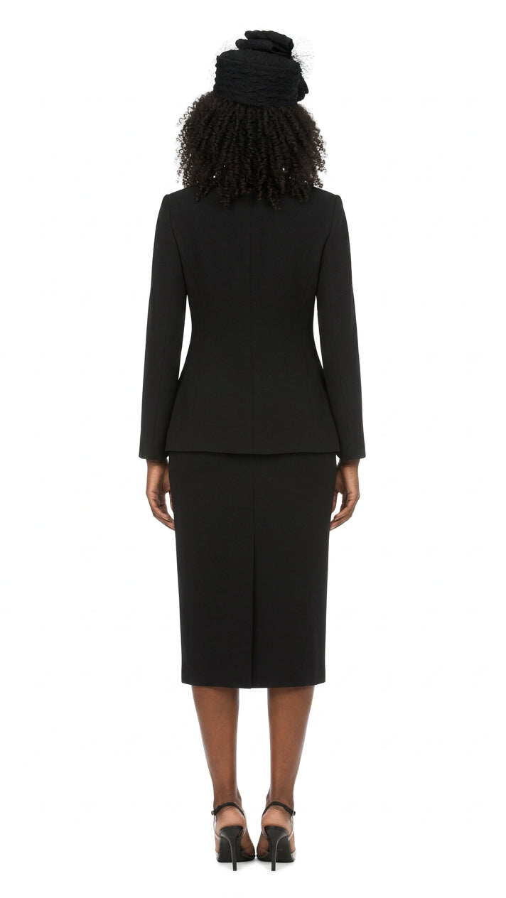 3pc Collarless 1-button Basic Suit - Plus