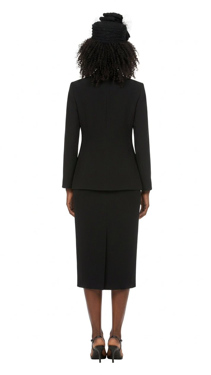 3pc Collarless 1-button Basic Suit