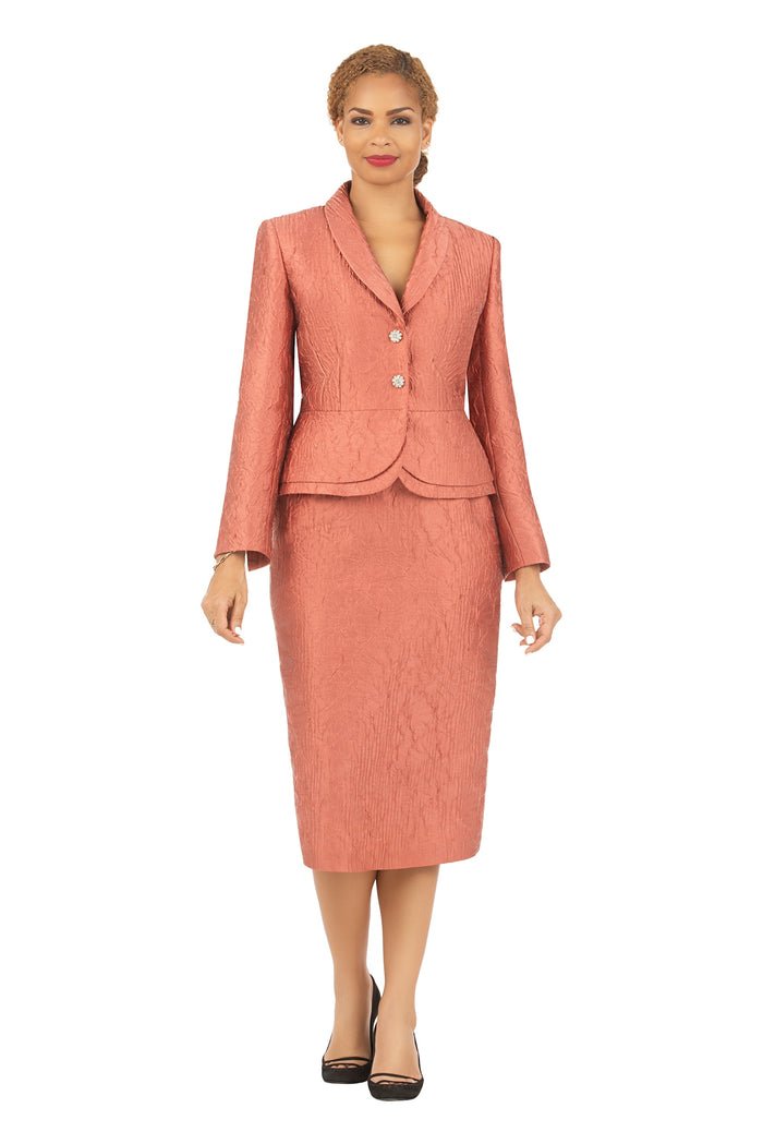 2pc Peplum Jkt+Skirt Suit in Brocade - Especially Yours