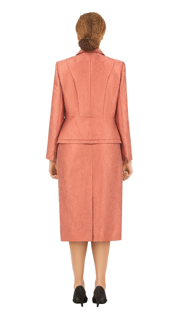 2pc Peplum Jkt+Skirt Suit in Brocade-Plus