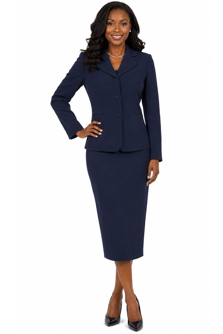 2pc Vintage Lapel 3-button Skirt Suit - Especially Yours
