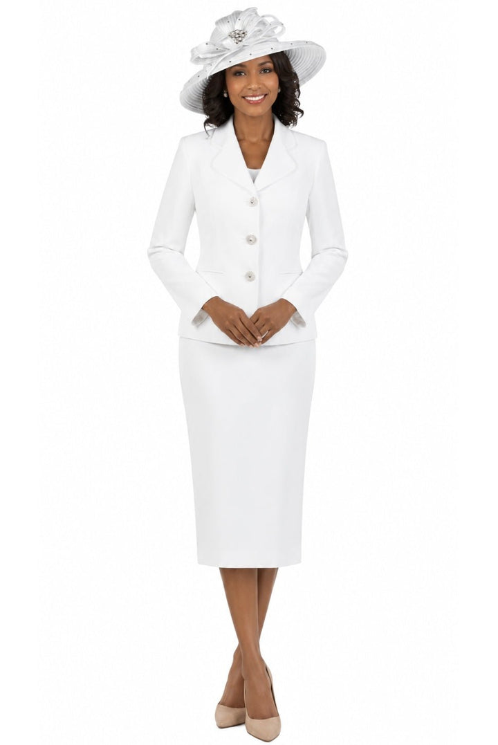 2pc Vintage Lapel 3-button Skirt Suit - Especially Yours