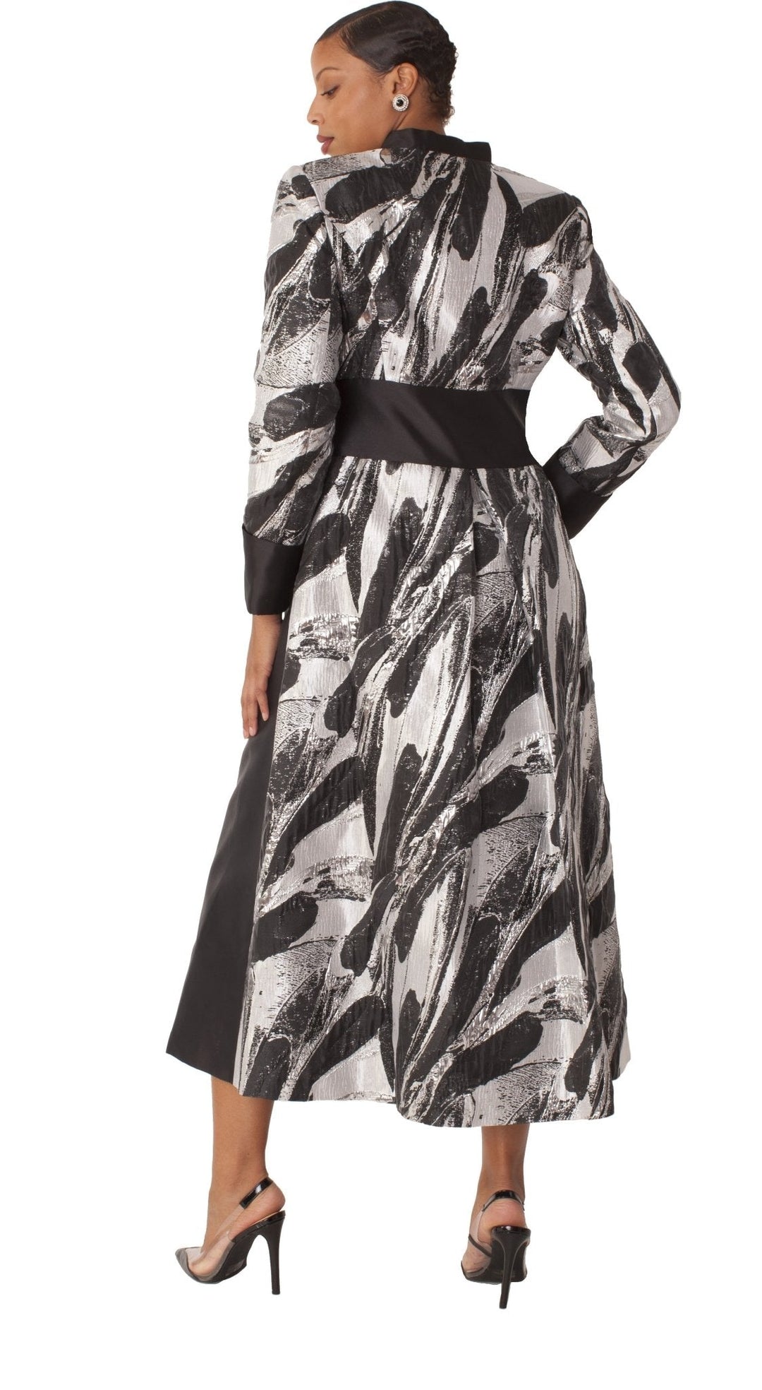 Plus Size Brocade Clergy Robe with Cross Brooch – 4821W - Especially Yours