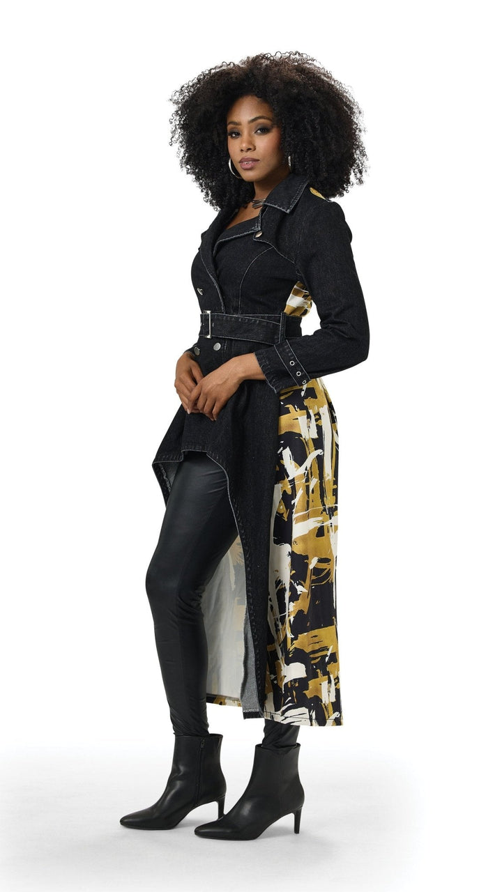 Graphic High-Low Denim Jacket by Studio EY - Especially Yours