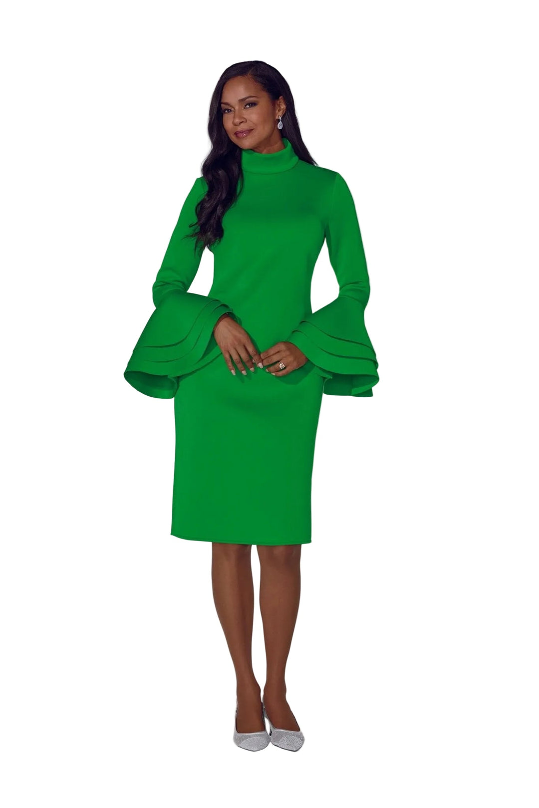 TWO - TONE KNIT CAPE DRESS - Especially Yours