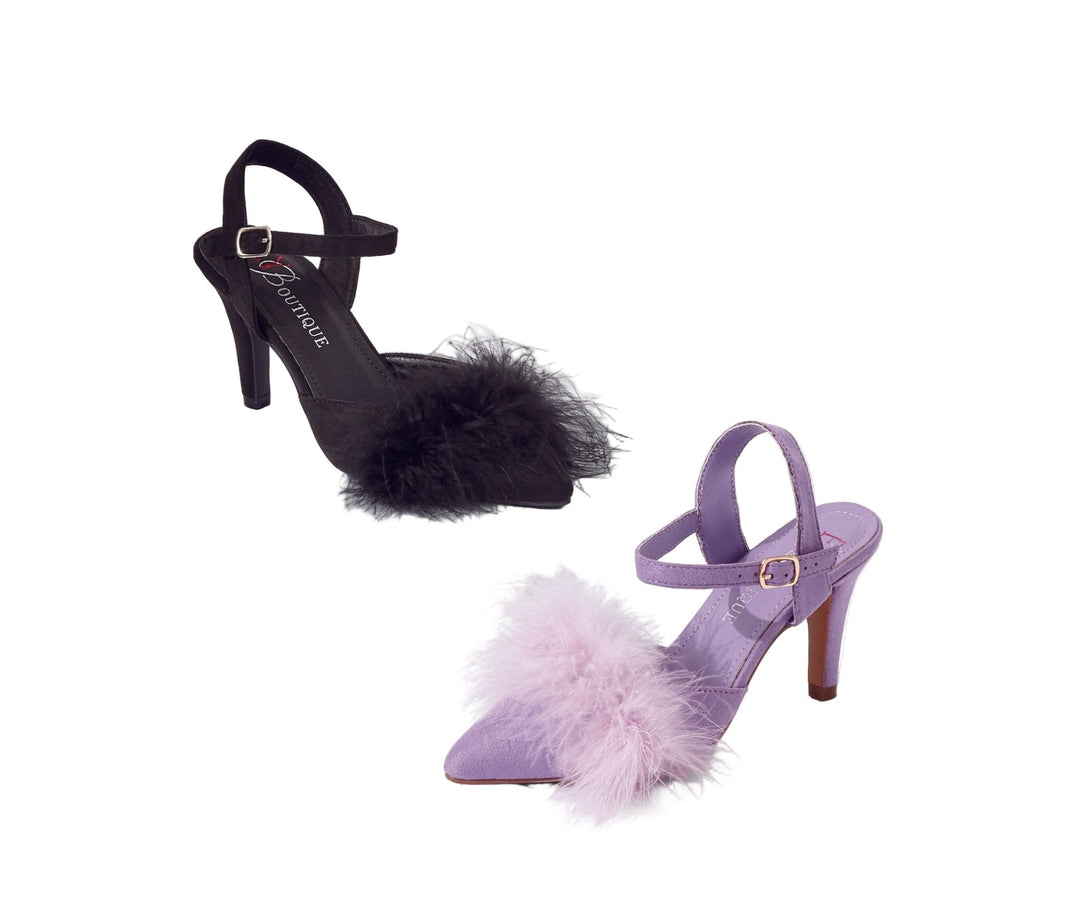 A Fluff of Faux Fur Ankle Strap by EY Boutique - Especially Yours