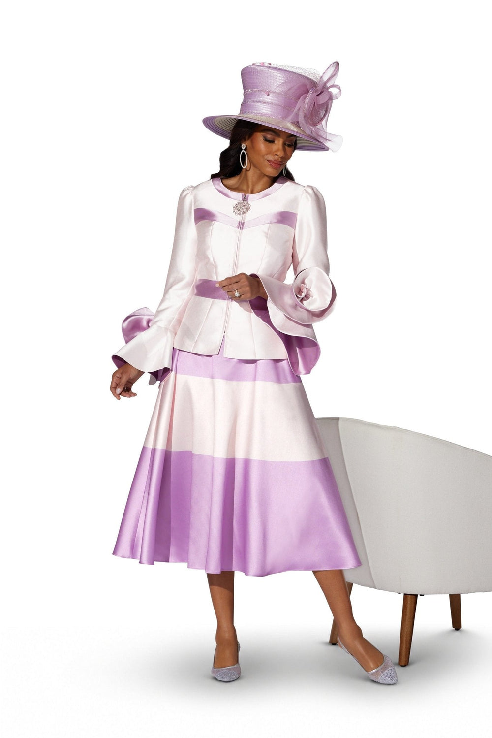 Stripe Bloom Cuffs Suit by EY Boutique - Especially Yours