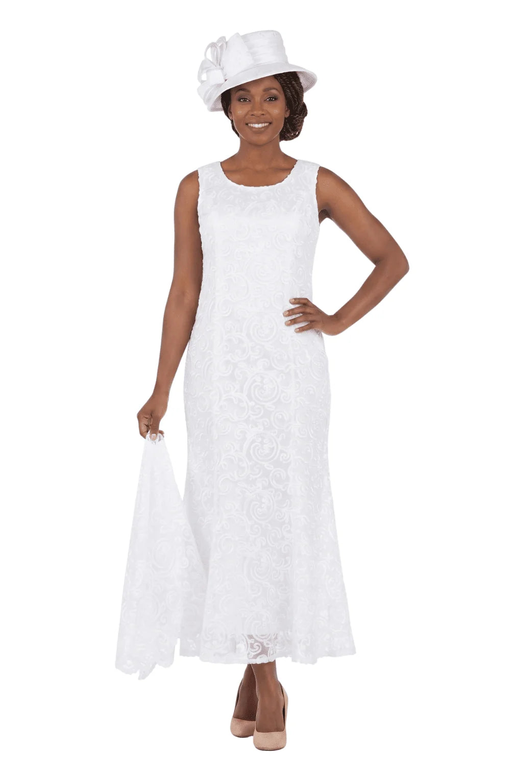 2pc Lux Lace Bolero Jkt Dress-Plus