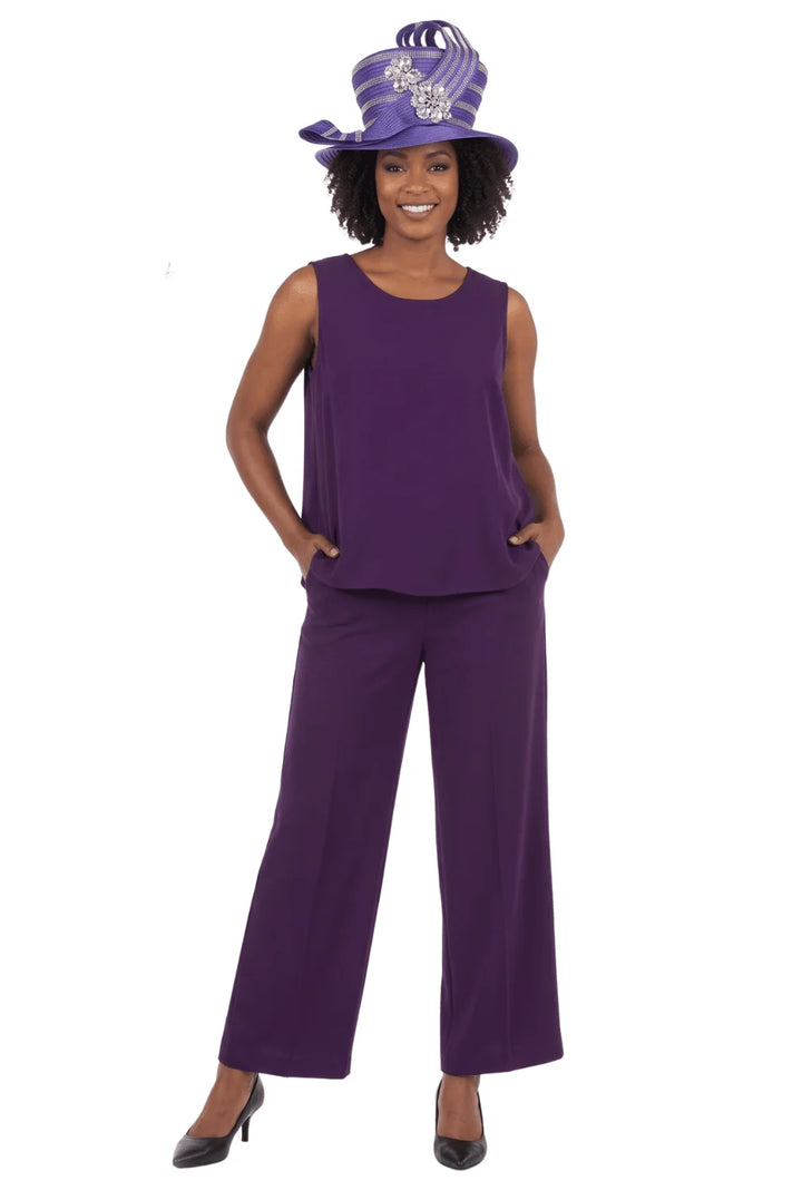 3pc Long Jkt+Cami+Pants Suit