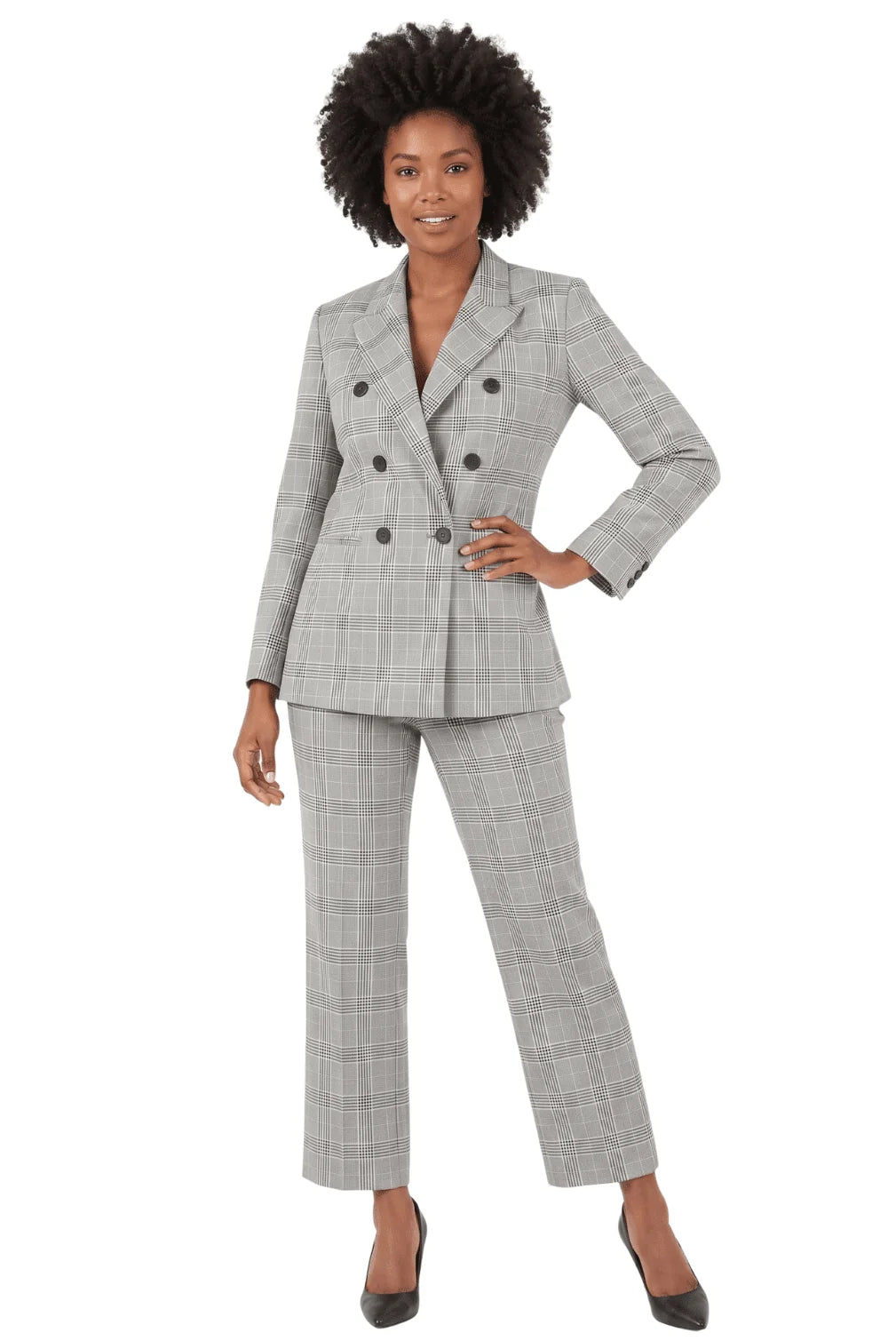 2pc Dbl Brstd Wdpn Jkt + Pants Suit