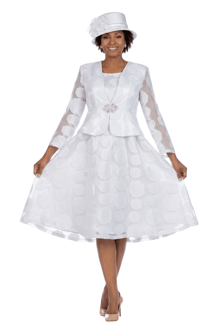 2pc Rose Organza A - line Bolero Jkt Dress - Especially Yours