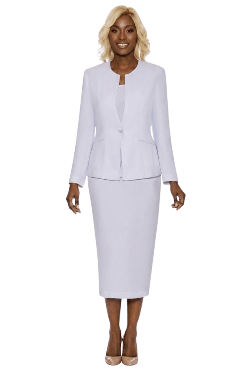 3pc Collarless 1 - button Basic Suit - Especially Yours