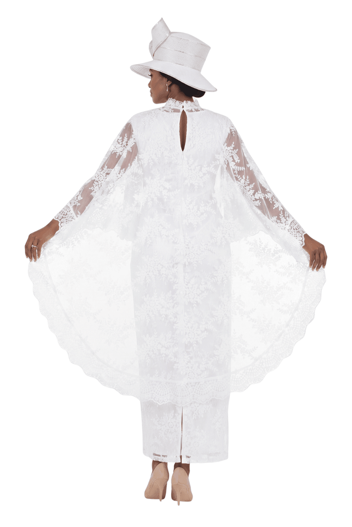 2pc Lux Lace Drs + Stand Collar Cape - Especially Yours