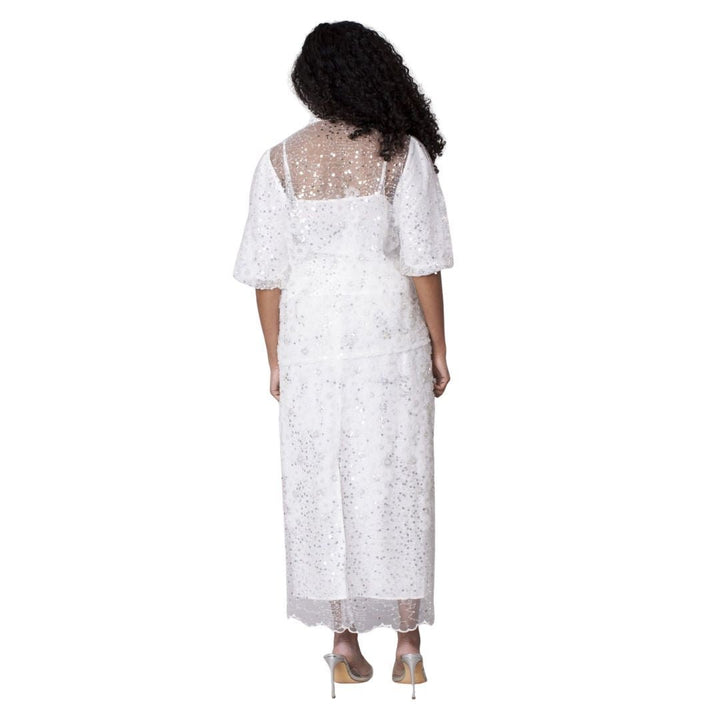 Embroidered Sequin Organza Skirt Set - 82904 - Especially Yours