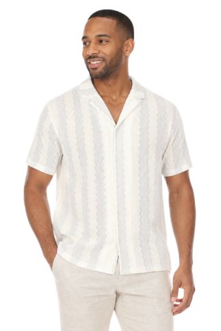 Men's Riviera Textured Button Down Knit Shirt - Especially Yours